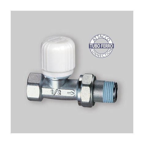 Valvola Diritta Termostatizzabile Attacco Per Tubo Ferro Far 1/2" (1/3)