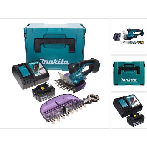 Makita DUM 604 RF1XJ Akku Grasschere 18 V mit Gras- und Strauchscherblatt + 1x Akku 3,0 Ah + Ladegerät + Makpac (1/5)