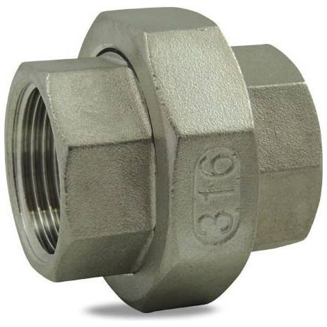 Union à portée conique femelle / femelle en inox 316 3/4'' (1/2)