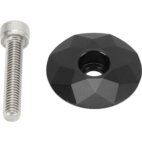 Cachet de direction en alliage d'aluminium pour vélo, résistant à la pression, avec vis, noir. (1/5)