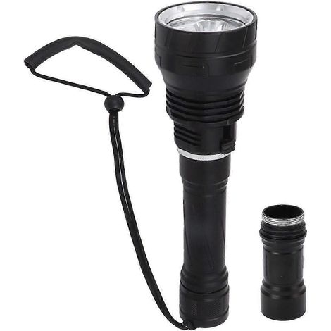 Lampe torche de plongée étanche IPX8, 100 000 lm, professionnelle, étanche jusqu'à 100 m, pour une utilisation sous-marine, avec un éclairage puissant et intelligent. WHBYV (1/4)