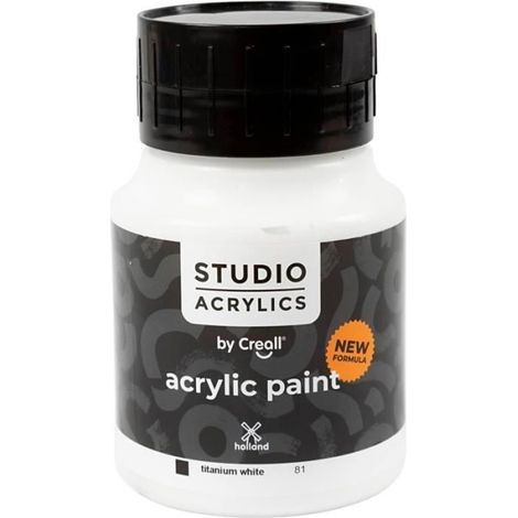 Peinture acrylique - Creall - Studio - Blanc (81) - Opaque - 500 ml