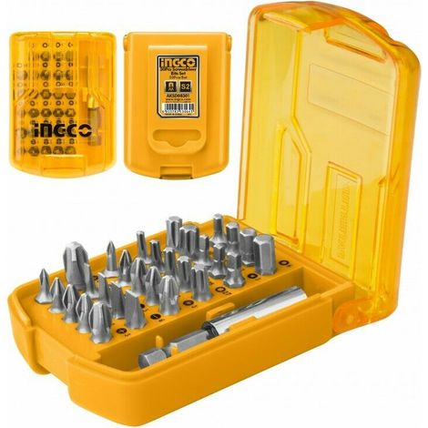 KIT INSERTI 30 PZ ESAGONALI E CACCIAVITE INGCO AKSD08301 (1/3)