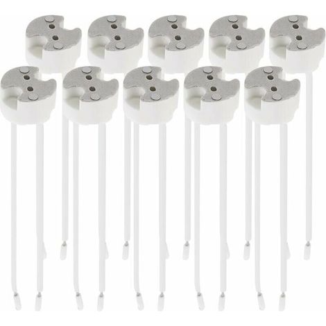 Pack de 10x douille GU5.3 - Douille GU5.3 ou MR16 - Support avec câble 12V - Pour ampoules LED type spot halogène, (1/4)