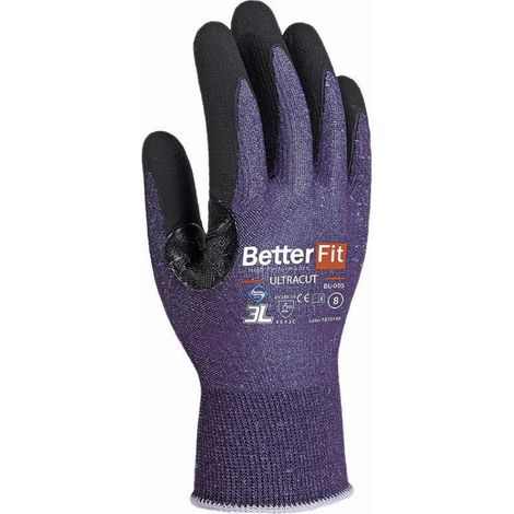 Guante Anticorte M08 3L Nitrilo Foam Mor Betterfit Ultracut (1/3)