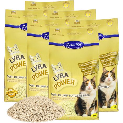 15 kg de litière agglomérante pour chat Lyra Pet® Tofu (1/5)