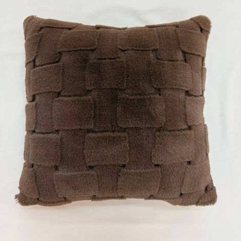 Cuscino nalia quadrato 45x45 cm marrone - Atmosphera créateur d'intérieur (1/3)