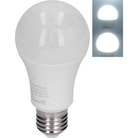 E27 9W RGB-WLAN-LED-Lampe, Farbwechsel 2700–6500K, kompatibel mit Google Home Sprachsteuerung, 100–240V, mehrfarbige smarte Glühbirne (1/5)