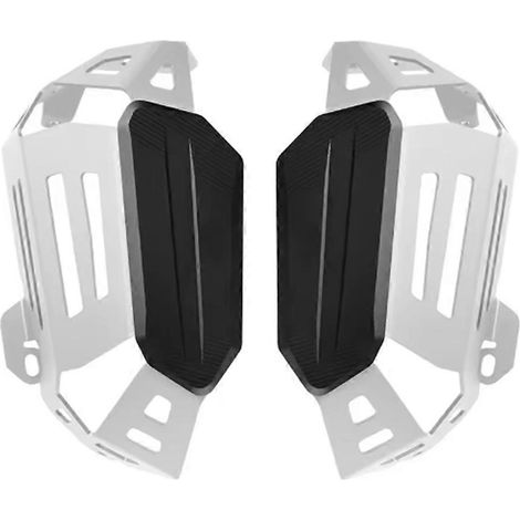 Cache-moteur et protection de culasse compatibles avec les motos T Pure T Scrambler argentées (1/5)
