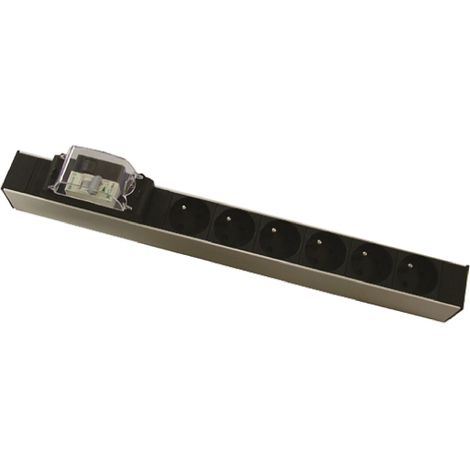 Rallonge électrique 2.5m, 6 prises FR 2P+T, 230 V c.a. 16A ( Prix pour 1 )