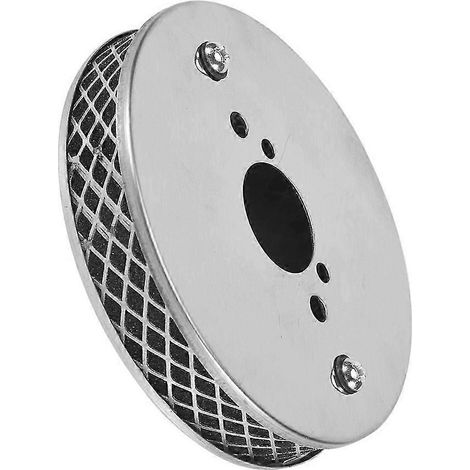 Filtro de aire plano cromado de alto flujo para carburadores SU HS2 de 1,25 pulgadas (14 x 3 cm). (1/4)