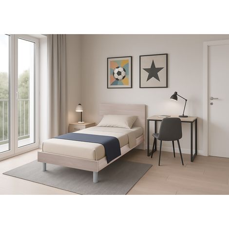 LETTO SINGOLO CON GIROLETTO MOD.KATERINA OLMO PERLA