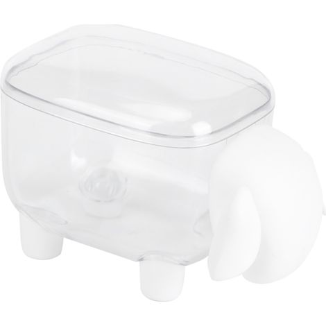 Boîte de rangement pour cotons-tiges et cotons à maquillage, motif mouton blanc, mignonne et amusante. (1/5)