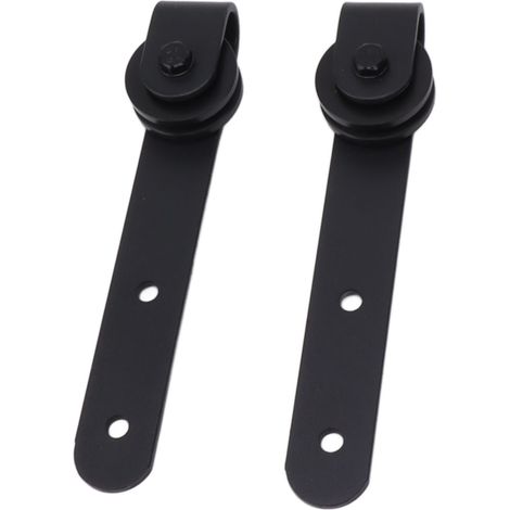 Kit de quincaillerie en acier au carbone pour porte de grange coulissante, quincaillerie pour rail de suspension de porte de grange pour armoires (1/5)