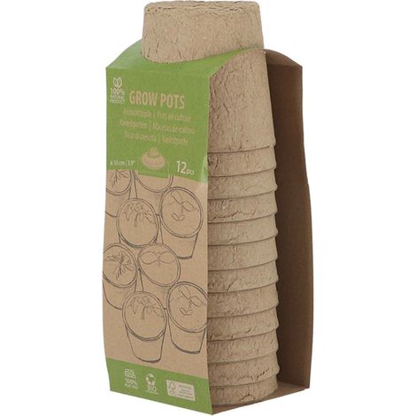 Esschert Design Garten Basics Anzuchttopf L Braun Ø 10 cm - 12er Pack (1/3)