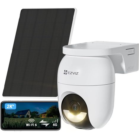 4G LTE Camera Solaire, 2K+ Camera Surveillance WiFi Exterieure sans Fil, Wi-Fi/4G Compatible, AOV 24/7 Enregistrement, Détection Humaine/Véhicules, Vision Nocturne Couleur, CB8 Lite 4G Kit (1/5)