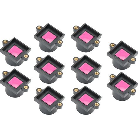 Lot de 10 supports de fixation pour objectif de caméra en ABS, adaptateur M12x0,5 avec filtre (1/5)