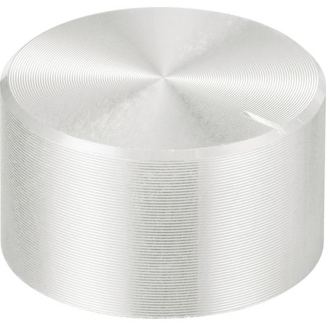 TRU COMPONENTS TC-11696456 Drehknopf mit Knopfmarkierung Silber (Ø x H) 23 mm x 13 mm Aluminium, Pl (1/4)