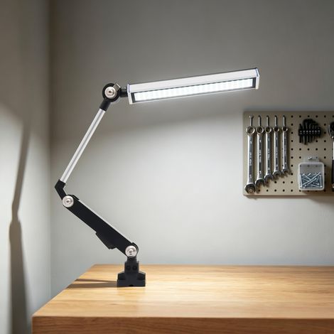 Lampe de travail LED pliable 16W, résistante à l'eau, à la poussière et aux chocs, lampe de travail LED orientable pour tour CNC et table de perçage, Luminaire (1/5)