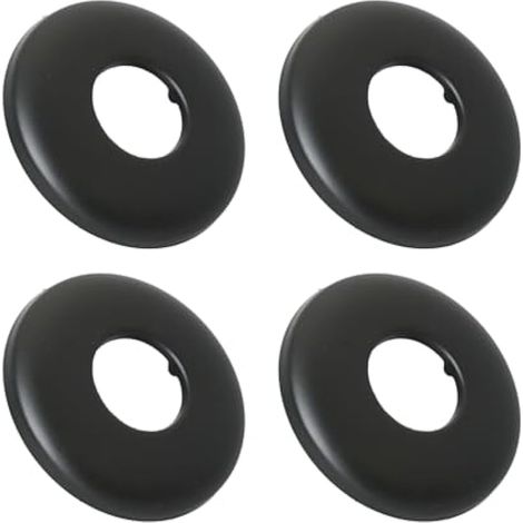 Rosace Mitigeur Douche Acier Inoxydable (3/4) Ø 27 mm x Ø 69 mm x hauteur 8 mm 4pcs, Rosace Robinet, Garniture Pour Robinet De Douche Muraux (4, 69x8mm Noir) (1/5)