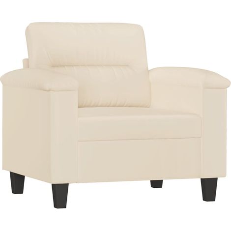 vidaXL Poltrona Beige 60 cm in Tessuto di Microfibra (1/5)