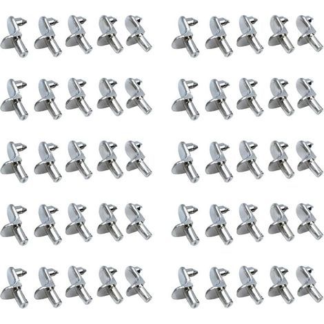 10x taquet acier étagère équerre tenon 5mm support fixation attache armoire (1/2)