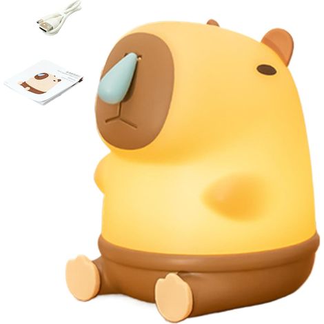 Lampe En Forme D'Animal Capybara Morveux Veilleuse De Table (1/5)