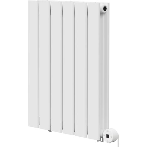 Hudson White 600mm x 452mm Horizontal Digital Thermostatic Electric Double Panel Radiator (1/5)