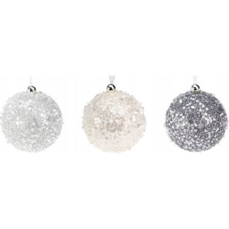 Boule de Noël à paillettes 8 cm (1/3)