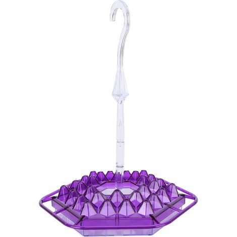 Mangeoire à Oiseaux Extérieure Violette Résistante pour Jardin - Distributeur d'Eau pour Oiseaux Sauvages (1/5)