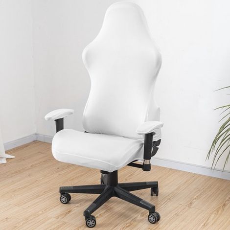 Housse de chaise gaming, housse élastique pour chaise gaming, housse universelle pour chaise de bureau, lavable, pour bureaux, salons, chambres, etc., rouge bordeaux. (1/5)