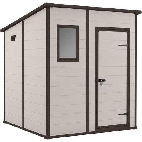 Caseta de jardín de resina Keter MANOR Pent 6x6 Beige