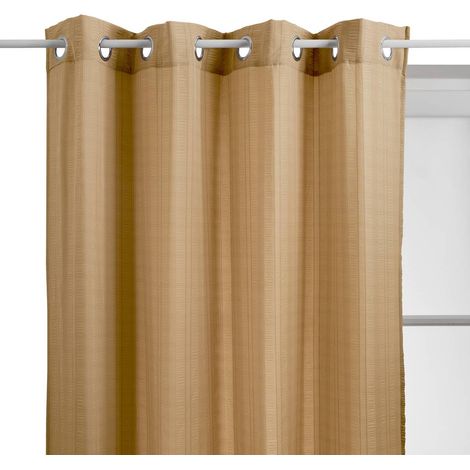Voilage noa motivo a righe plissettate140x240cm beige - Atmosphera créateur d'intérieur