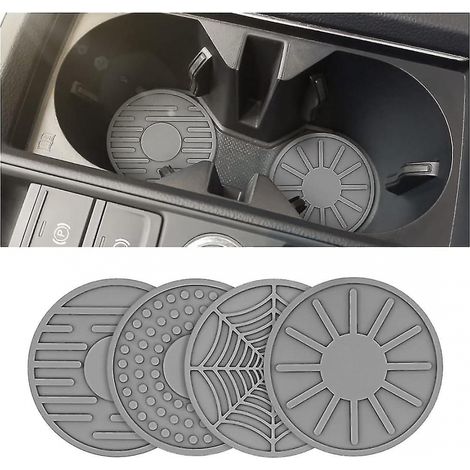 BEBUSINGOTO 4 posavasos de silicona antideslizantes para coche, accesorios universales para la mayoría de los coches. (1/5)