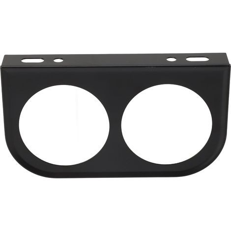 2-Hole Gauge 2-1/16 inch 52mm Universal Metal Car Speedometer Dashboard Mount Black (1/5)