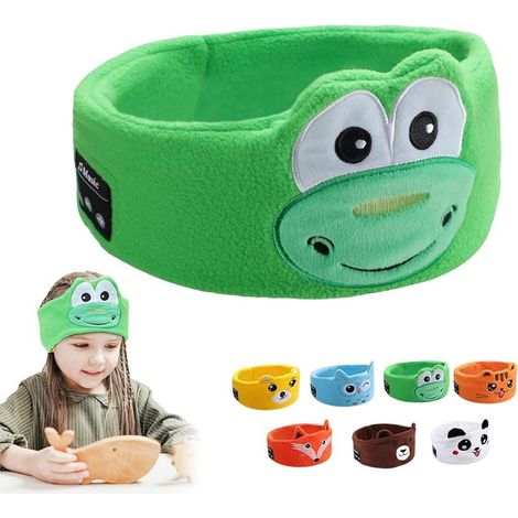 Kids bandeau, masque nuit enfant élastique, bandeau Bluetooth mignon, doux et confortable, Bluetooth V5.0, volume réglable, idéal pour la conduite ou l'heure du coucher (E) (1/5)