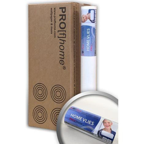 Revêtement à peindre blanc sans structure 120g Profhome HomeVlies 399-120 intissé lisse Papier peint intissé blanc 4 rouleaux 21 m2