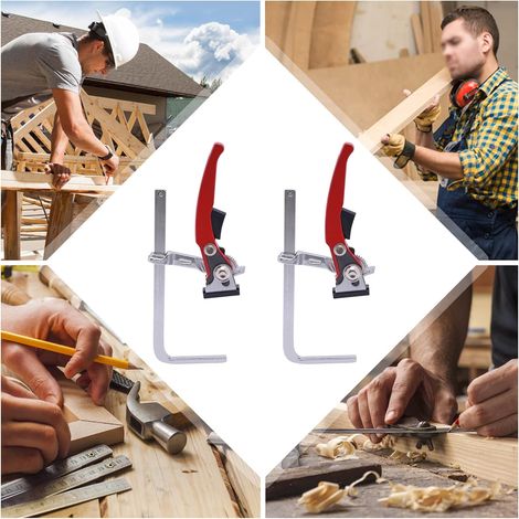 2 Klemme Ratschenklemmen,Säge Führungsschiene,Tischzwinge,Hebelklemme, Einhandzwinge Kraftvolle,Zwinge Für professionelle Arbeiten Kehlentiefe,Schleifen, Schneiden,Schweißen (Klemmdurchmesser 160mm) (1/5)