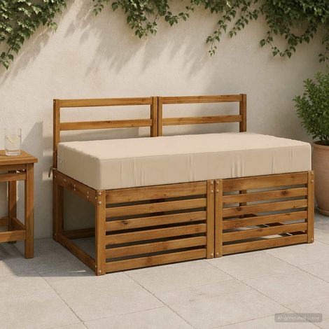 vidaXL Almohada para el asiento SOEST 100% Poliéster Crema (1/5)