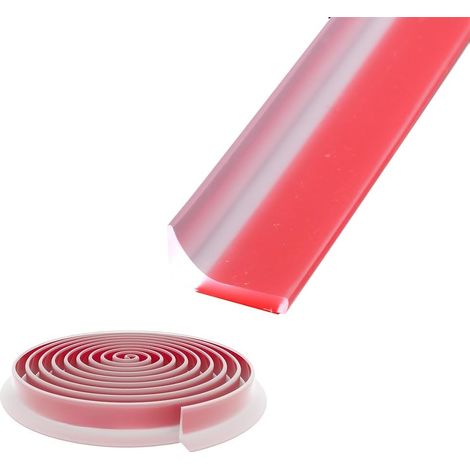 Barriera impermeabile autoadesiva in silicone, tappi per doccia per separazione tra zona asciutta e zona umida, sigillante, striscia decorativa per bordi (99 cm, trasparente)