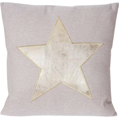 Cojín con estampado de estrellas efecto brillo 45x45 cm desenfundable DEC04080