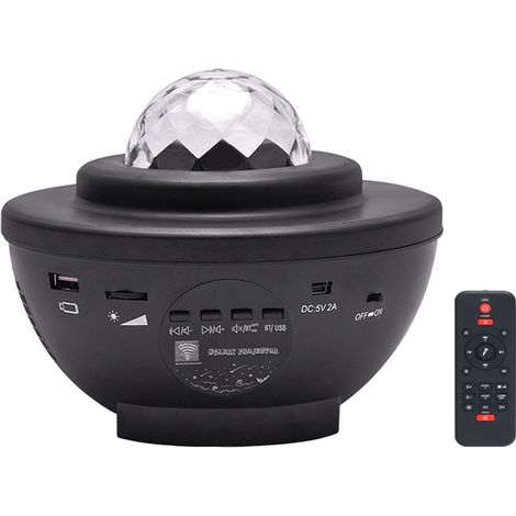 Filiyano – lampe à effet vague – Projecteur d'étoiles LED rotatif, lampe à effet vague d'eau avec télécommande et minuterie pour chambre d'enfant ou (1/5)
