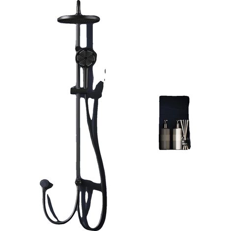 Duschsystem, XL Regendusche, 3 Sprühmuster, Schwarz (1/2)