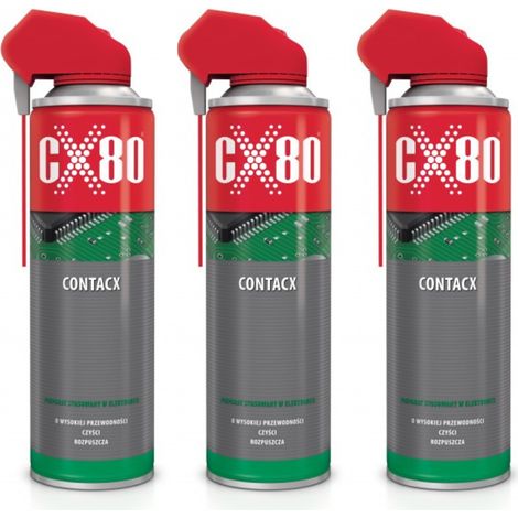 CX80 CONTACX Spray per la pulizia di componenti elettronici e circuiti stampati 500 ml x3 (1/2)