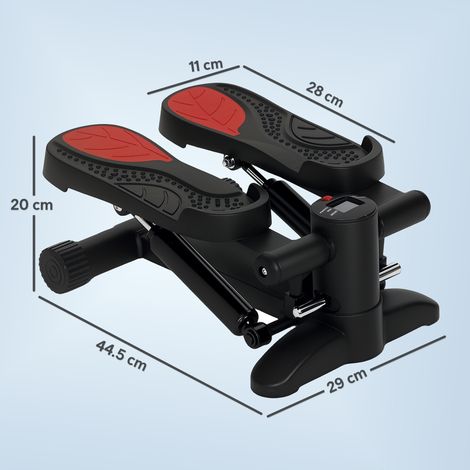 Mini-Stepper, Kompaktes Stepper-Gerät für Workout, Fitness-Stepper mit LCD-Monitor und rutschfesten Pedalen, Schwarz (1/5)