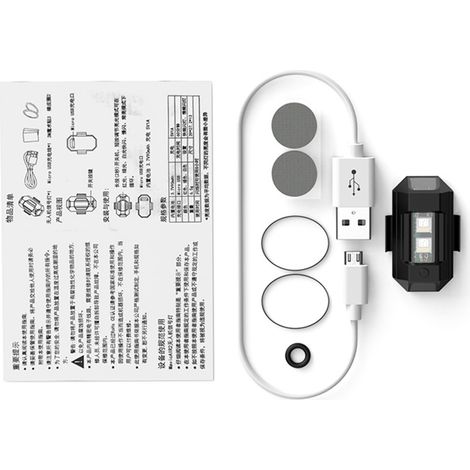 Voyant d'avertissement Anti-collision LED pour moto, 7 couleurs, indicateur stroboscopique de Drone, clignotant pour voiture et vélo (1/5)