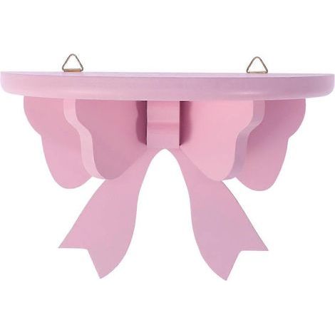Étagère murale de rangement en bois en forme de demi-cercle, style nordique, pour chambre d'enfant (rose)-Pink (1/2)