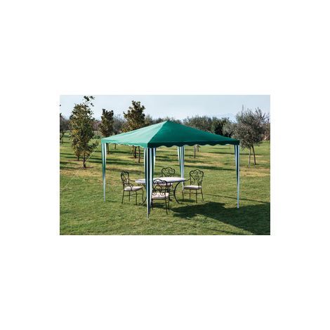 GAZEBO IN ACCIAIO VERNICIATO TOP VERDE MT.2X2 (1/6)