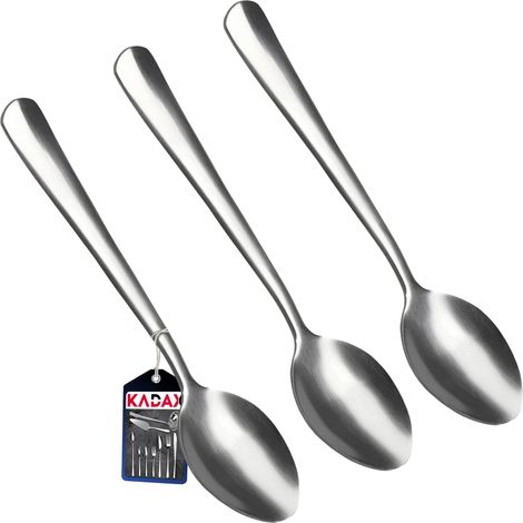 Cucharas de té, acero inoxidable, diseño elegante, plata. (1/5)