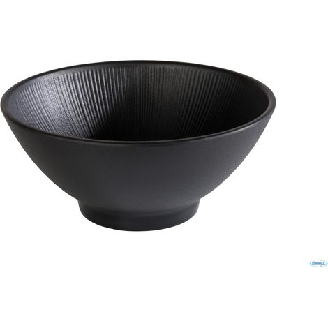 Assiette NERO, Ø 19 cm, hauteur 8 cm, mélamine, noire, 0,9 litre (1/2)